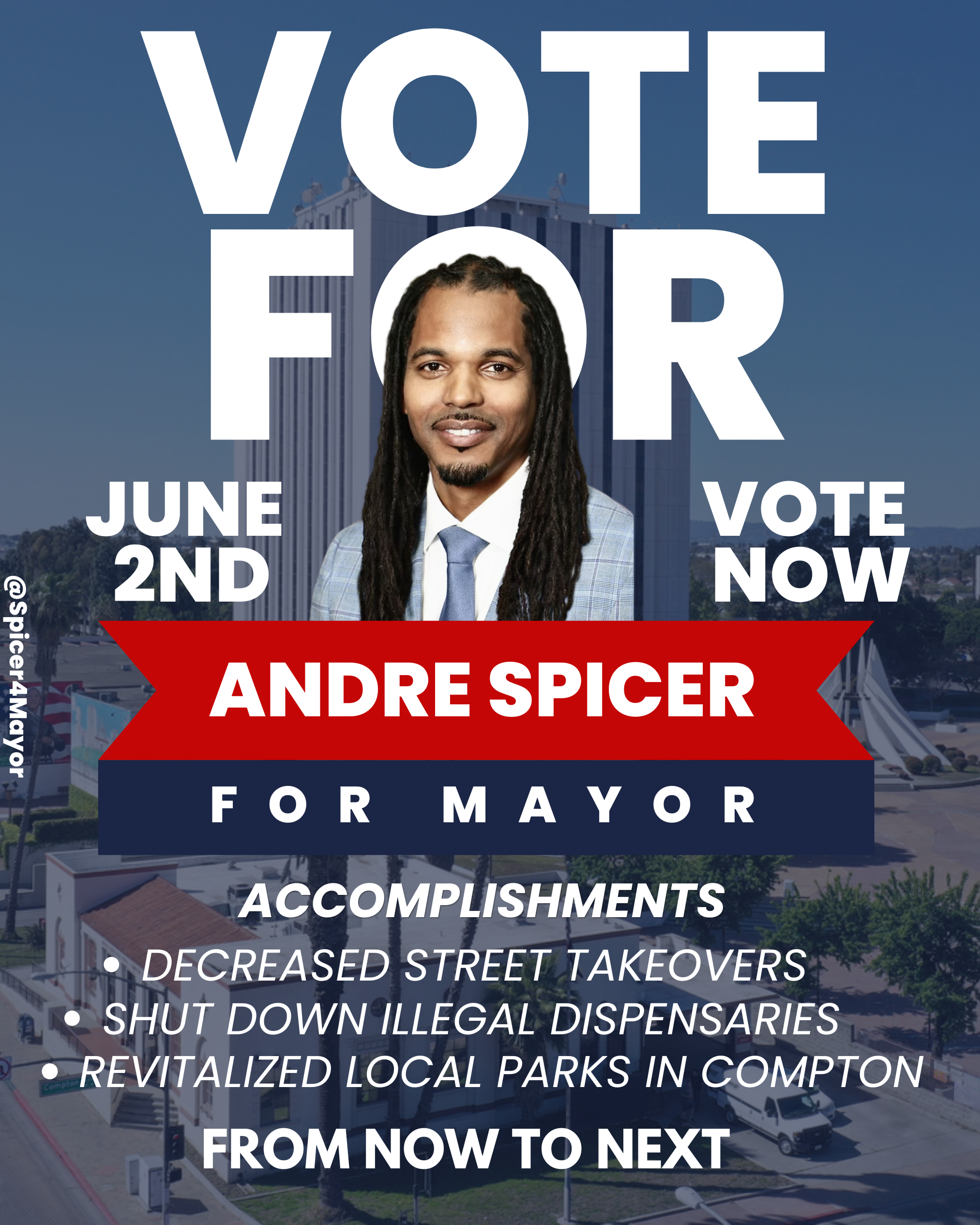 Andre Spicer vote for mayor campaign ad